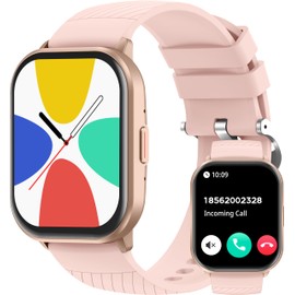 Smart Watch Answer/Make Bluetooth Calls, Fitness Tracker Heart Rate Blood Pressure Blood Oxygen Monitor, Sleep Tracker, Pedometer Calories Step Counter, IP68 Waterproof Smart Watch for Android iOS