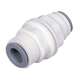 Parker Hannifin 6316 56 00WP2-pk5 LIQUIfit Bulkhead Union Fitting, Polymer Body, 1/4" Push-to-Connect Tube x 1/4" Push-to-Connect Tube (Pack of 5)