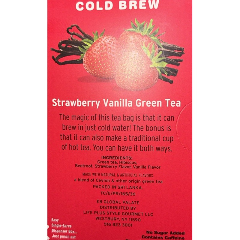 TEA CENTRAL COLD BREW STRAWBERRY 🍓 VANILLA GREEN TEA 2