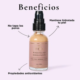 TEIA Cosméticos Maquillaje para piel normal seca de ingredientes naturales - 30 gr (Medio claro)