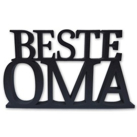 1peak Best Grandma Stand, Decorative Gift for Grandma for Birthday or Christmas, Decorative Lettering in Black, Lovely Birthday Gift for Grandmother in 17 x 10 cm