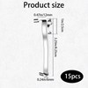 15 Pcs 3" Clear Valance Clips for Blinds 3 Inch
