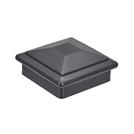 sourcing map Flat Top Post Cap for Fence, Stair Handrail Post, 100x100mm (4inch) Plastic, Black Gray
