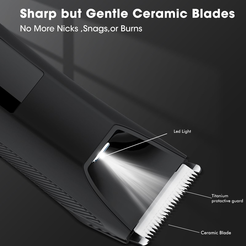 Zesuti 2-in-1 Manscape Trimmer for Men,Body & Groin Hair Trimmers