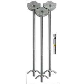 ZIPBOLT QT10.700 WORKTOP Connector 164mmPACK of 3 INC 50mm Driver BIT, 164mmx20mm