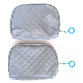 Coloplast (Lot of 2) NEW Coloplast Colonoscopy Travel Bag Gray, Zip Closure w Hook