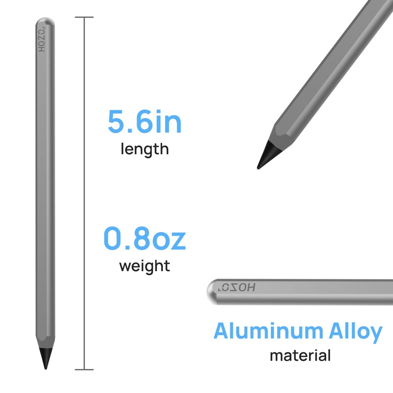 HOZO NeoRulerGO Classic Elegant Design Metal Infinity Pencil with 2