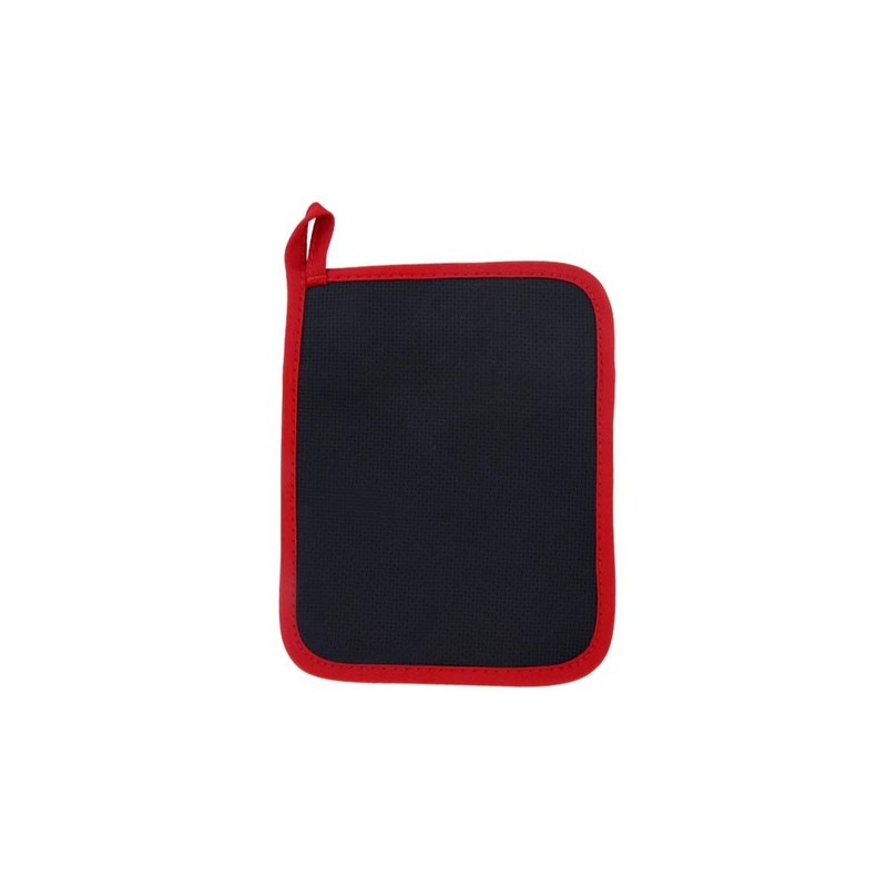 Home Collection Red Polyester/Rubber Pot Holder, 2 Pack - Heat