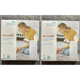 MUNCHKIN TWIN PACK!  Portable Disposable Diaper Pail - Holds 60 Diapers! - NEW!