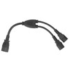 Power Cable Splitter Y Shape 30cm IEC320 C14 Male to