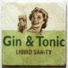 Natural Marble Coaster - Gin and Tonic Liquid Sanity