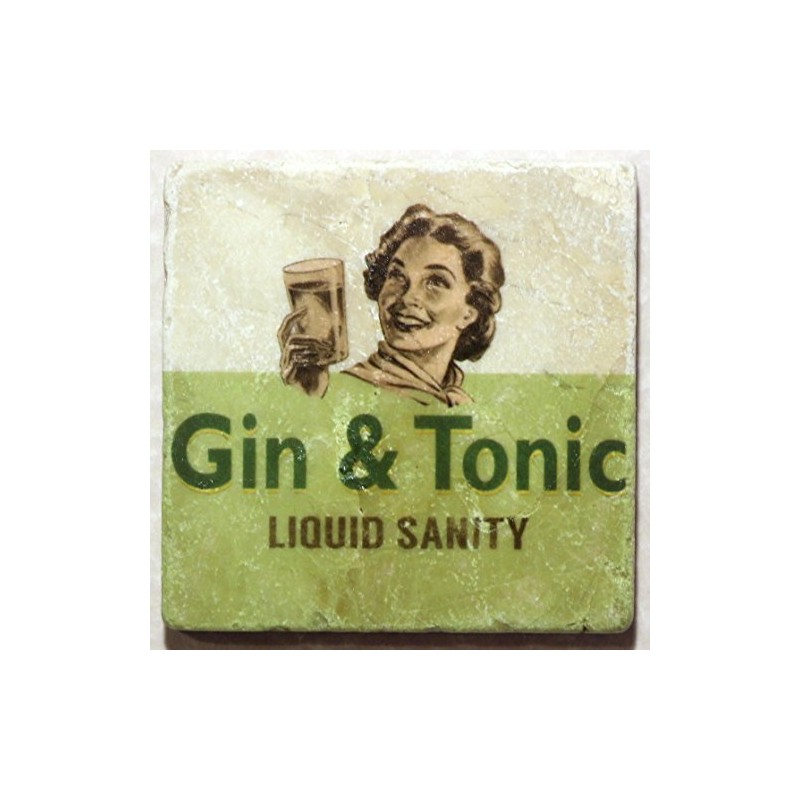 Natural Marble Coaster - Gin and Tonic Liquid Sanity