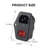 RuoFeng 2 Pcs 3 Pin IEC320 C14 Power Connector Inlet