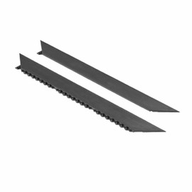 Notrax M.D.-X Ramp System® with 10 Degree Slope Angle 3' x 6" x 0.75" Compatible for use with Cushion-Ease® Rubber Drainage Mats, Beveled Ramp, Female, Black, 552F0003BL