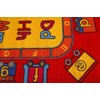 Kids Rugs Educational/Playtime Red Yellow Fun Learning Numbers ABC’s Letters