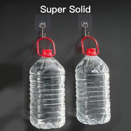 Strjobaili Large Adhesive Hooks for Hanging Heavy Duty 44 lb(Max) 20 Pack, Self Adhesive Sticky Hooks Waterproof Stainless Steel Wall Hooks for Home Bathroom Shower Kitchen OutDoor Utility Hooks