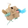 Bird Foraging Box Toys Fun Colorful Shredding Paper Sola Wood