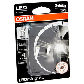 OSRAM LEDriving SL, ≜ W2.3W, T5 lamp, White 6000K, LED Retrofit, offroad use only, Double Blister (2 lamps)