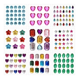 Gem-Decorated Gem Stickers, Bead Gem Decorations, Group Gift Stickers, 36 Pieces