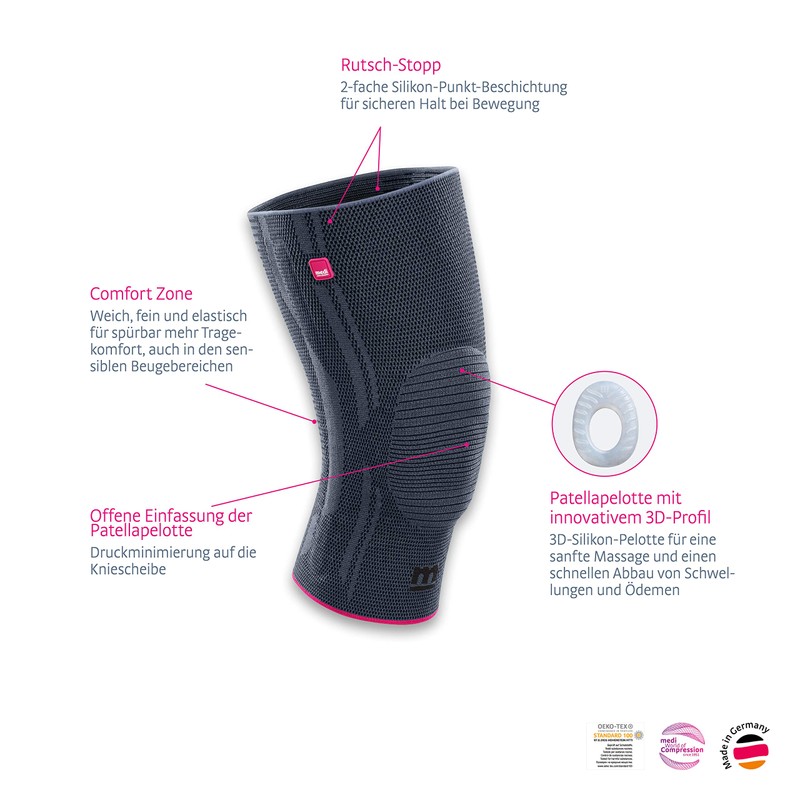 medi GENUMEDI extraweit Knieband.m.Haftband Gr.3 sand, 500 g