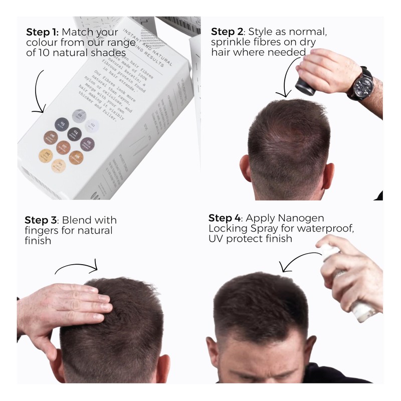 Nanogen Hair Thickening Keratin Fibres Medium Brown