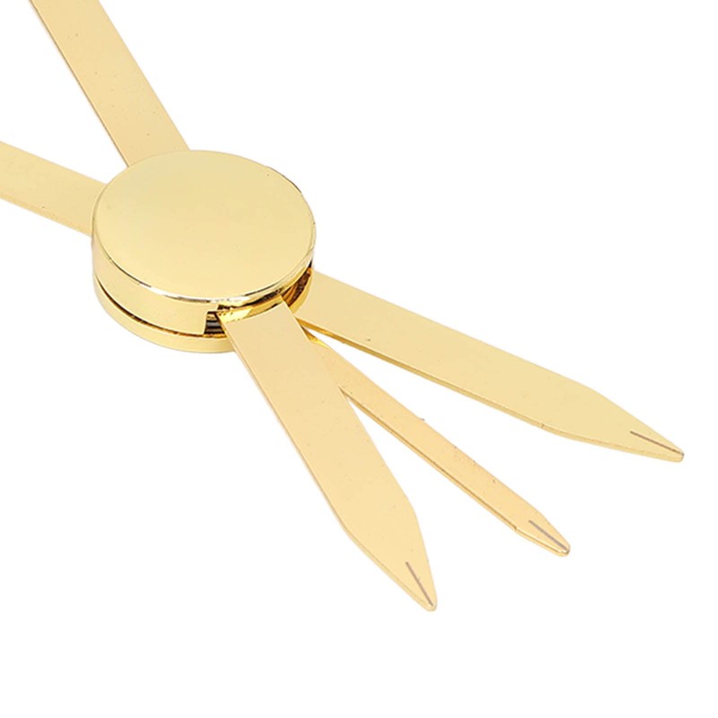 Regla de Cejas con Brújula Dorada - Herramienta de Medición