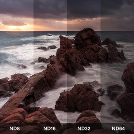 Walking Way 4-Pack ND Filter Set for Pocket3 Professional ND8 ND16 ND32 ND64 with Multi-layer Coatings for Stunning Motion Blur and Creative Exposure Control in Photography and Videography