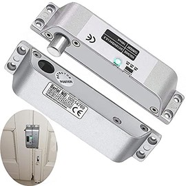 HERNAS - Cerradura elctrica de 12 V CC para puerta, con retardo de tiempo de ajuste, cerradura elctrica para control de acceso a la puerta            