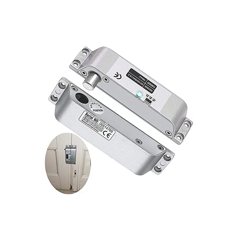 HERNAS - Cerradura elctrica de 12 V CC para puerta,