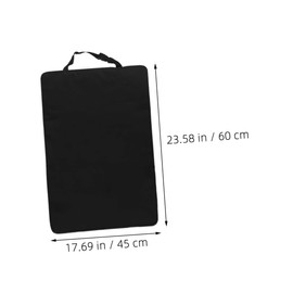 IWOWHERO 3pcs Backseat Car Protector Mats Kick Mats for Safety Seat Back Covers Fit for Dirt Scuff Protection Elegant Black Design