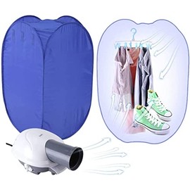 Electric Clothes Dryer 800W Portable Ventless Air Clothing Drying Machine Foldable Fast Garment Dryer for Home Dorm Travel US Plug 19.69 x 19.69 x 35.43 inch