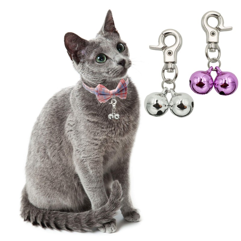 KITTAIL Bells for Dog Collars - 2 Pack Stainless Steel