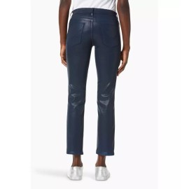 Hudson Women's Pageant Blue Coate Nico Mid Rise Straight Leg Ankle Jeans Size 24