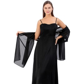 FAIRYGATE Schal Damen Chiffon Stola Schals Festliche Langschal für Abendkleid oder Brautkleid Stola Damen Festlich A0405