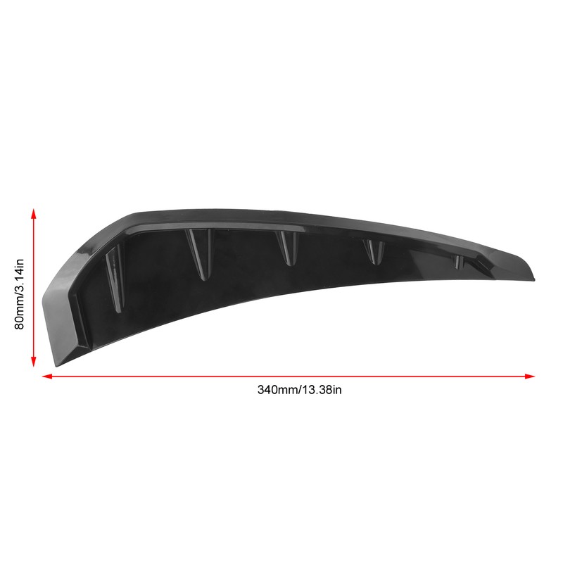 Pair Side Fender Vent Cover Trim PU Rubber Glossy Black