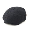 Navy Blue Herringbone Newsboy Cap Men's Baker Boy Hat Style