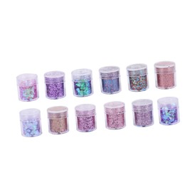 Minkissy Ultra-Thin Shining DIY Nail Sequins for Manicure Art Mixed Glitter for Creative Nail Designs Accessories for Women and Girls