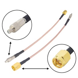 Boobrie 2 x SMA Male to TS9 Female Coaxial Cable RF Cable SMA to TS9 15cm RG316 Straight Plug SMA to TS9 Antenna Cable with Low Loss