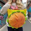 Cheeseburger Backpack, Hamburger Burger - Novelty Funny Yellow Casual Daypack,