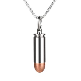 Nhdt Small Pill Box Titanium Pill Fob Necklace Bullet Nitro Mini Waterproof Pill H.