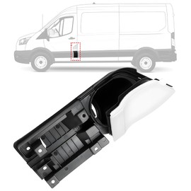 SPAUTO Transit Fuel Door/Gas Door Assembly with White Cover Compatible with 2015-2023 Ford Transit Vans150/250/350/350HD, Fuel Filler Door with Gas Tank Cover Replacement Accessories for Ford Transit