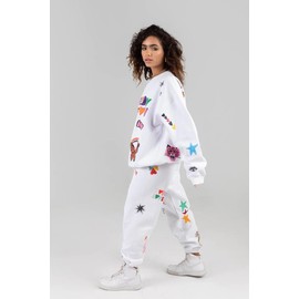 The Mayfair Group Somebody Loves You Colab @iscreamcolor Legacy Sweatpants Small-Medium White