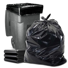 RFSLDUN 40-45 Gallon Trash Bags Heavy Duty 50 Count Large Black Plastic Garbage Bags for Home, Kitchen, Commercial, Yard, Lawn (Black, 50 Count(39"X47"))