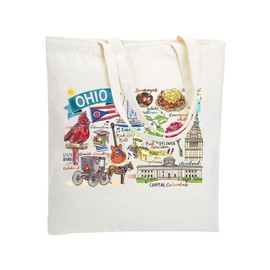 WZJHCL Ohio Travel Tote Ohio State Travel Gift Ohio State Trip Tote Bag Ohio Vacation Gift Ohio Souvenir Ohio Lover Gift (Ohio Tote Bag)