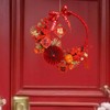 SM SunniMix Chinese New Year Wreath, Hanging Ornament Pendant 2025