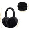UQMIQURA Winter Ear Warmers, Unisex Plush Earmuffs, Adjustable Earmuffs, Foldable
