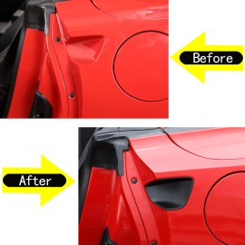 BEBECAR Modification Matte Black Car Door Handle Bowl Cover Trim For Corvette C7 2014-19