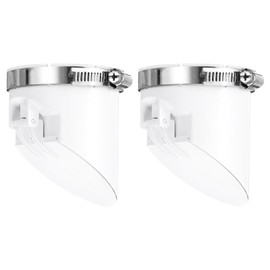 sourcing map 2 Pcs PVC Sewer Backflow Preventer, Anti-Odor Core for 75mm/3inch OD Horizontal Tube in Sewage Tanks, White