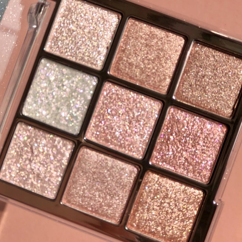 Punk Orange Glitter Eyeshadow 9 Colors, Eye Shadow Palette, Kumquat