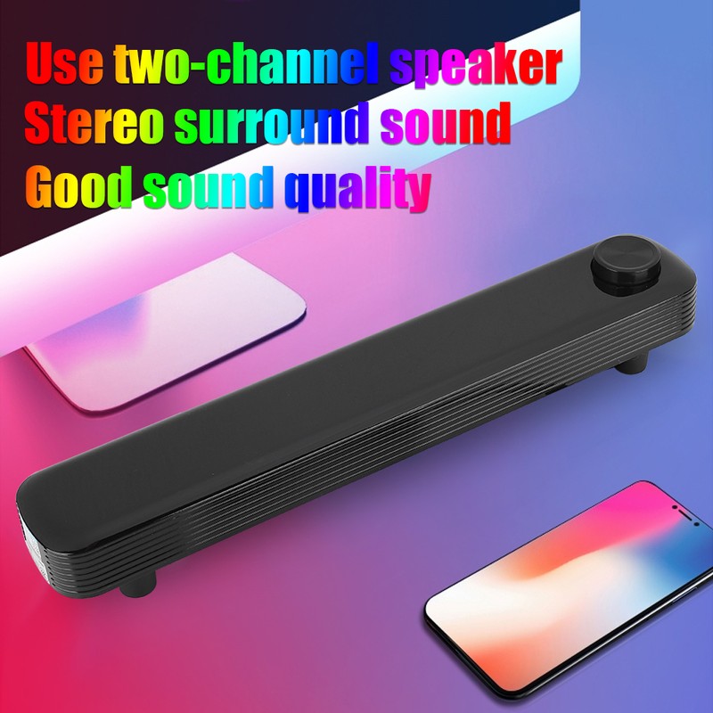 Desktop Notebook Subwoofer Speaker 3W Professional Speaker Sound AmplifierBlack